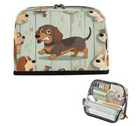 miaozhen Trousse à crayons de grande capacité - Organiseur de rangement simple pour filles - Fournitures scolaires - Animaux en colère - Chiens en colère - cajas para lápices escolares