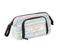 miaozhen Trousse à crayons de grande capacité pour l'école - Multifonction - Brosse et trousse à crayons pour adolescents - Voilier élémentaire - Île de dessin animé - Estuche para lapices, Bateau à