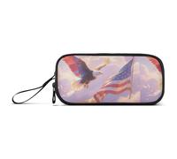 miaozhen Trousse à crayons en nylon avec fermeture éclair « God Bless USA Bird » - Grande capacité - Organiseur de papeterie pour lycée, adolescentes, filles