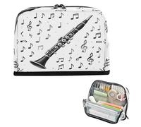 miaozhen Trousse à crayons fine de grande capacité pour adultes, instruments de musique élémentaires, notes de musique, bolsas para eramientas