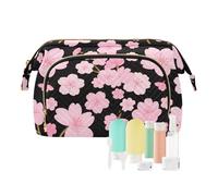miaozhen Trousse de maquillage de voyage étanche rose zéphyr fleurs de cerisier pour maquillage maquillage maquillage, Fleurs de cerisier zéphyr du Japon rose, Moderne