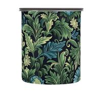 miaozhen William Morris Boîte de rangement avec couvercles en acier inoxydable avec bouton poussoir Bleu foncé 900 ml