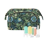 miaozhen William Morris Daisy Trousse de maquillage imperméable pour cartes et argent Bleu foncé