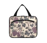 miaozhen William Morris Trousse de maquillage à suspendre Violet raisin avec crochet, design extensible pour accessoires pour femme estuche para brochas maquillaje L, William Morris Violet raisin