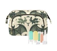 miaozhen William Morris Trousse de maquillage portable pour voyage Motif chauve-souris verte, William Morris chauve-souris verte, Moderne