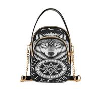 miaozhen Wolf Sac à bandoulière tendance noir pour femme avec plusieurs poches Sac à main pour mères Bolso Cruzado Para Mujer