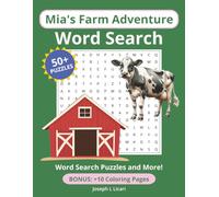 Mia's Farm Adventure Word Search Puzzles: Word Search Puzzles with Easy-to-Read Print About Farms, Animals, Tractors for Kids & Adults | 8.5x11 inches | 50+ puzzles |10 bonus coloring pages