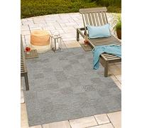 Mia's Teppiche Adora - Tapis Moderne, Style Boho, adapté à l'intérieur et à l'extérieur, idéal pour la Cuisine et la Salle à Manger, Gris-Beige, 067x180cm
