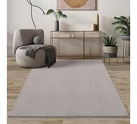 Mia's Teppiche Comfort Tapis Moderne Moelleux à Poils Courts, Dessous antidérapant, Lavable à 30 degrés, Super Doux, Aspect Fourrure, Sable, 160 x 160 cm