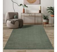 Mia's Teppiche Comfort Tapis Moderne Moelleux à Poils Courts, Dessous antidérapant, Lavable à 30 degrés, Super Doux, Aspect Fourrure, Vert foncé, 240 x 340 cm