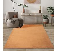 Mia's Teppiche Comfort Tapis Moderne Moelleux à Poils Courts, Dessous antidérapant, Lavable à 30 degrés, Super Doux, Aspect Fourrure, Terra, 60 x 110 cm