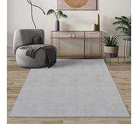 Mia's Teppiche Comfort Tapis Moderne Moelleux à Poils Courts, Dessous antidérapant, Lavable à 30 degrés, Super Doux, Aspect Fourrure, Gris, 80 x 150 cm