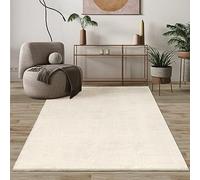 Mia's Teppiche Comfort Tapis Moderne Moelleux à Poils Courts, Dessous antidérapant, Lavable à 30 degrés, Super Doux, Aspect Fourrure, Beige, 80 x 150 cm