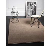 Mia's Teppiche Emma Tapis Salon, Courte Pile, 120 cm Rond, Beige