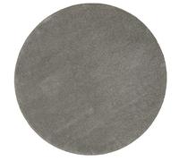 Mia's Teppiche "Emma Tapis Salon, Courte Pile, 120 cm Rond, Gris