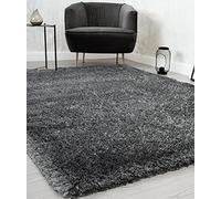 Mia's Teppiche Fiona Tapis Salle de séjour & Chambre à Coucher Anthracite 60x110 cm Plancher Haut