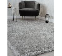 Mia's Teppiche Fiona Tapis Salle de séjour & Chambre à Coucher Argent 120x160 cm Plancher Haut