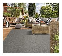 Mia's Teppiche Lara Tapis Intérieur Et Extérieur Balcon Terrasse Tapis Cuisine, Toile Plate, 200x280 cm, Anthracite