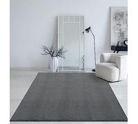 Mias Teppiche Mia´s Tapis Taos Tapis Moelleux à Poils Courts, Dessous antidérapant, Lavable à 30 degrés, Super Doux, Aspect Fourrure, Anthracite, 240 x 340 cm