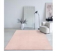Mias Teppiche Mia´s Tapis Taos Tapis Moelleux à Poils Courts, Dessous antidérapant, Lavable à 30 degrés, Super Doux, Aspect Fourrure, Blush, 200 x 280 cm