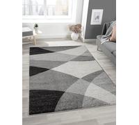 Mia's Teppiche Mosaix Tapis Moderne à Poils Courts et denses, pour Salon et Chambre à Coucher, avec Contours découpés, Motif géométrique, à Carreaux, Gris, 160 x 220 cm