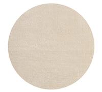 Mia's Teppiche Olivia pour Salon/Chambre à Coucher - Lavable - 200 cm Rond, Beige