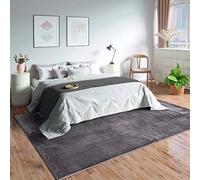 Mia's Teppiche Olivia pour Salon/Chambre à Coucher - Lavable - 240x340 cm, Gris Fonce