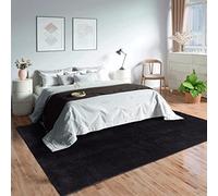 Mia's Teppiche Olivia pour Salon/Chambre à Coucher - Lavable - 60x110 cm, Noir