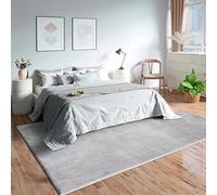 Mia's Teppiche Olivia pour Salon/Chambre à Coucher - Lavable - 80x150 cm, Gris