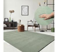 Mia's Teppiche Olivia Salon/Chambre à Coucher - Lavable - 80x150 cm, Vert foncé