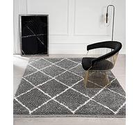 Mia's Teppiche Shania Salon et Chambre à Coucher Tapis Gris - D2 200x290 cm