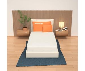 miasuite i sogni Italiani Matelas 80 x 180 cm de Haut 10 cm, pour lit d'appoint - Pliable, revêtement Aloe Vera, hypoallergénique, Anti-acariens. Plus H10