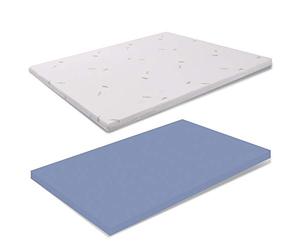 miasuite Les rêves Italiens Semi-Rigide Topper Haut 3 cm en polyuréthane - Dispositif médical - Conditionneur pour Matelas 140x190 Blanc