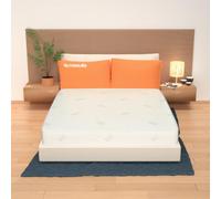 MiaSuite Matelas 120 x 195 cm, mousse à mémoire de forme, hauteur 20 cm, orthopédique et indéformable, revêtement argenté antibactérien, hypoallergénique, anti-acariens, respirant, auto-modelant