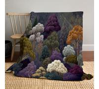 MIATCENRT Couverture Douillette en Polaire avec Imprimé Arbres Feuilles Nature Plantes 3D, Couverture Polaire Douce et Chaude comme Jeté de Canapé, Couvre-lit, 200x220cm Brun Clair