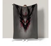 MIATCENRT Microfibre Couverture en Flanelle Ténèbres Fantastique, Doux Moelleux et Chaude, pour Le Voyage Canapé Lit, Fit All-Season Canapé Chambre(100x130cm, Démons Crocs)