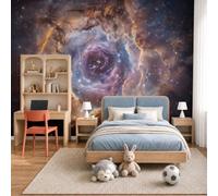 MIATCENRT Papier Peint Panoramique Nuage Galactique pour Salon | Décoration Murale Nébuleuse De L'Univers 300x210cm, Murales Papier Peint Tissu en Soie pour Chambre - Moderne Photo Muraux