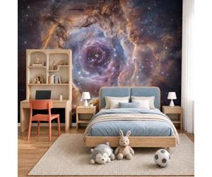 MIATCENRT Papier Peint Panoramique Nuage Galactique pour Salon | Décoration Murale Nébuleuse De L'Univers 250x175cm, Murales Papier Peint Tissu en Soie pour Chambre - Moderne Photo Muraux