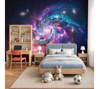 MIATCENRT Papier Peint Panoramique Peinture Murale de Galaxies Spirales