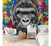 MIATCENRT Papier Peint Panoramique Peinture Murale de Graffiti Gorille