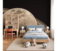 MIATCENRT Papier Peint Panoramique Peinture Murale de Lune Spatiale
