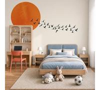 MIATCENRT Papier Peint Tissu en Soie Silhouette Minimaliste 400x280cm