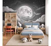 MIATCENRT Papier Peint Tissu en Soie Vie Spatiale 200x140cm