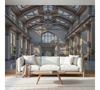 MIATCENRT Papier Peints Panoramique Soie Photographie D'Espace 250x175cm - Geant Mural Personnalisé Effet 3D - Thème D'Architecture Moderne Pour Salon et Chambre à Coucher Décoration Murale