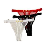 MIATCENRT Strings Lettre Personnalisés Sexy pour Femmes - Lettre De Cristal Personnalisée Nom Culotte Évider Ventiler G-String Bikini DIY Strass Lettre Cadeau De Noël,Blanc,Taille Unique