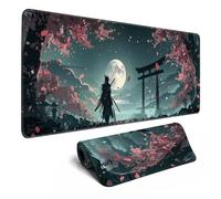 MiaVibte Grand Tapis de Souris Japonais Pleine Lune Samouraï pour Bureau, Ordinateur, Clavier, Ordinateur Portable, Décoration et Accessoires (80 x 30 cm), Motif 15