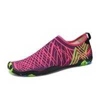 MiaZane Chaussures D Eau Femmes Hommes Slip on Séchage Rapide Chaussures Pieds Nus Hommes Aqua Plage Natation Sneakers pour La Natation Et La Randonnée Anti Dérapant,688 Rose Red,36 EU
