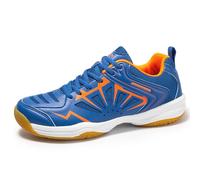 MiaZane Chaussures de Badminton Professionnelles Unisex Antidérapantes Entraîneurs de Court Intérieur Respirantes en Mesh Semelle Amortie Légères Chaussures Athlétiques,Bleu,43 EU