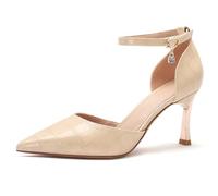 MiaZane Escarpins Femme À Talons Hauts Pumps Motif Crocodile Stiletto Bout Pointé Chaussures À Bride Habillées pour Bureau Et Soirées,Almond7cm,41 EU