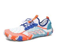 MiaZane Pieds Nus Chaussures D Eau Femmes Hommes Séchage Rapide Lacet Nager Plage Aqua Sneakers Aquagym Entraîneurs Sport Plongée Chaussures pour Surf Course Conduite,Whiteblue,42 EU